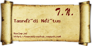 Tasnádi Nétus névjegykártya
